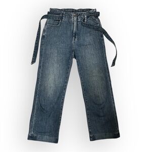 Re-Imagined by J.Crew Mid Rise Medium Wash Straight Jeans With Belt Size 25 EUC